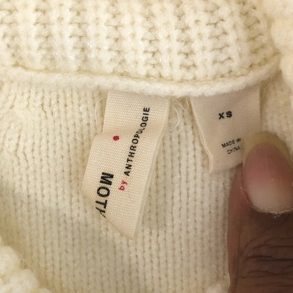 Anthropologie Moth cream cowl neck sweater - Picture 6 of 9